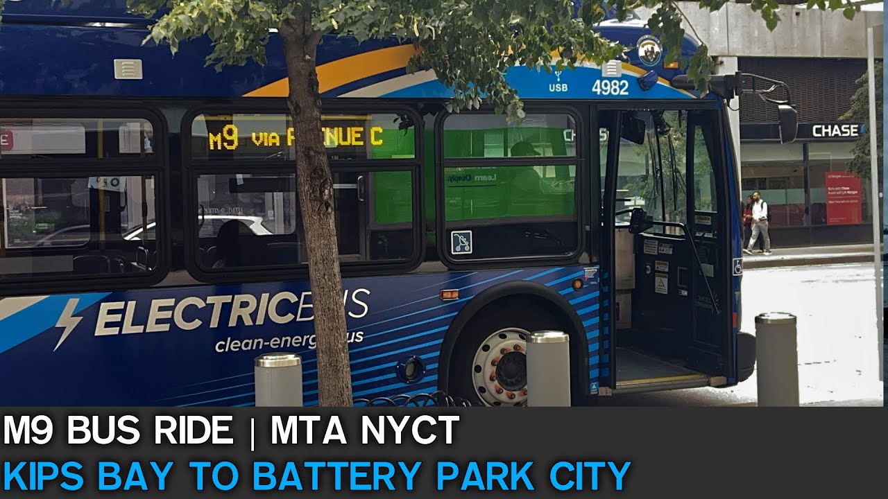 M9 Bus to Battery Park City Ride | 2024 New Flyer XE40 4982 | MTA NYCT Bus