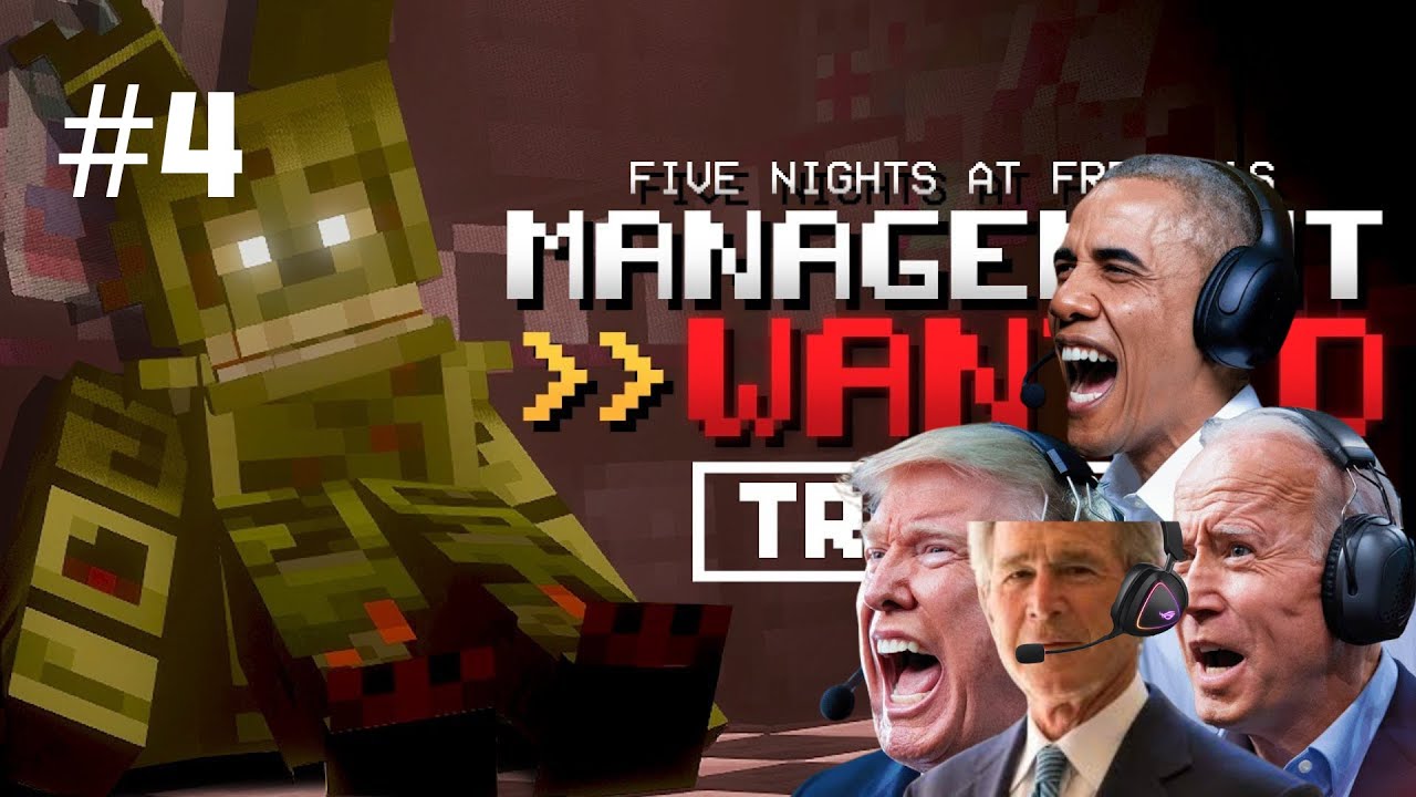 Президенты США играют в Minecraft, часть 4 (моды для FNAF)