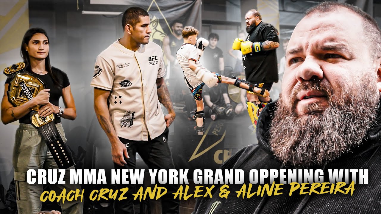 Торжественное открытие Cruz MMA в Нью-Йорке с Плинио Крусом, Алексом Перейрой и Алиной Перейрой