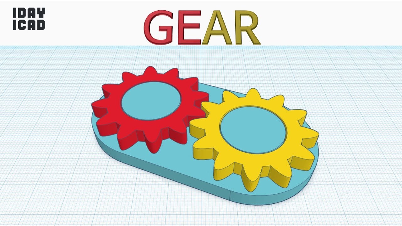 [1DAY_1CAD] GEAR (Tinkercad : Know-how / Style / Education) [STL Download]