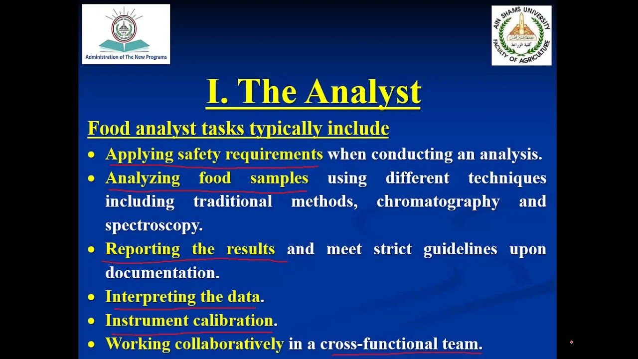 Introduction to Food Analysis Chemistry