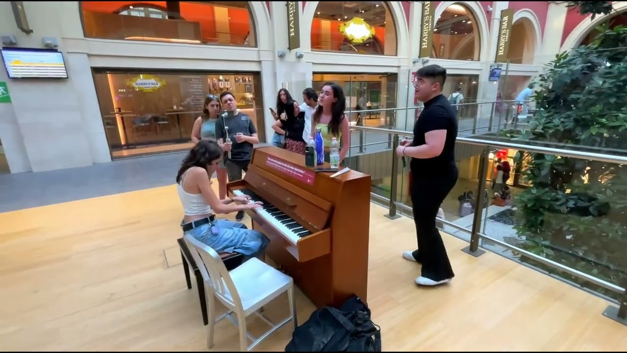 Performing at Porta Nuova Train Station in Turin