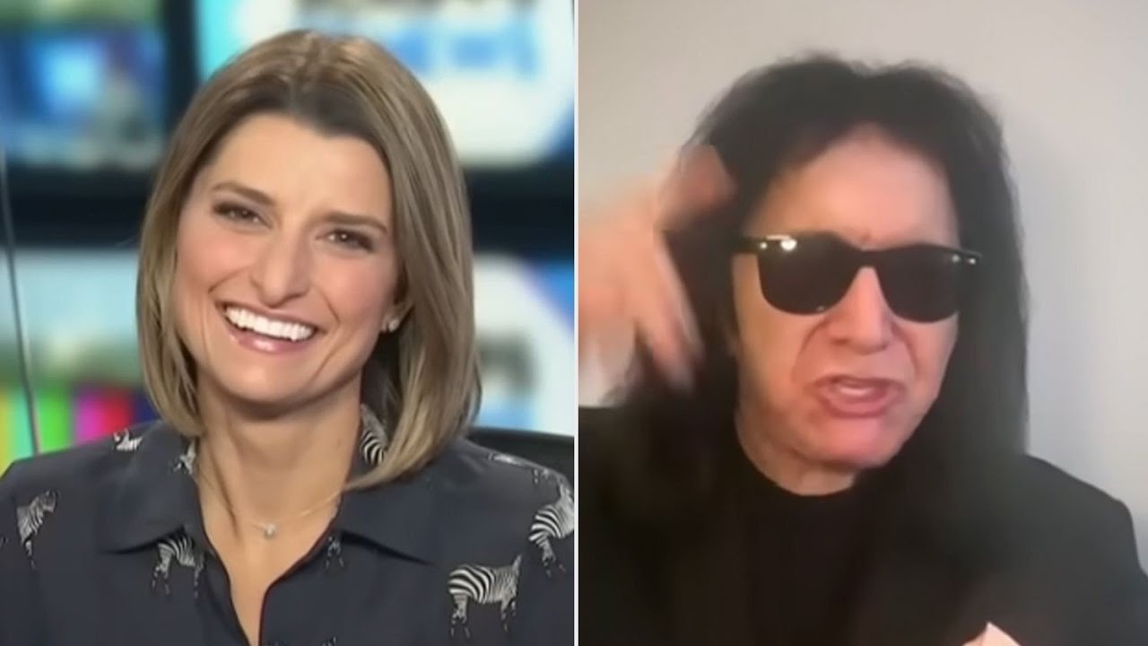 Фронтмен группы Kiss Джин Симмонс неловко пытался заигрывать с телеведущим во время интервью.