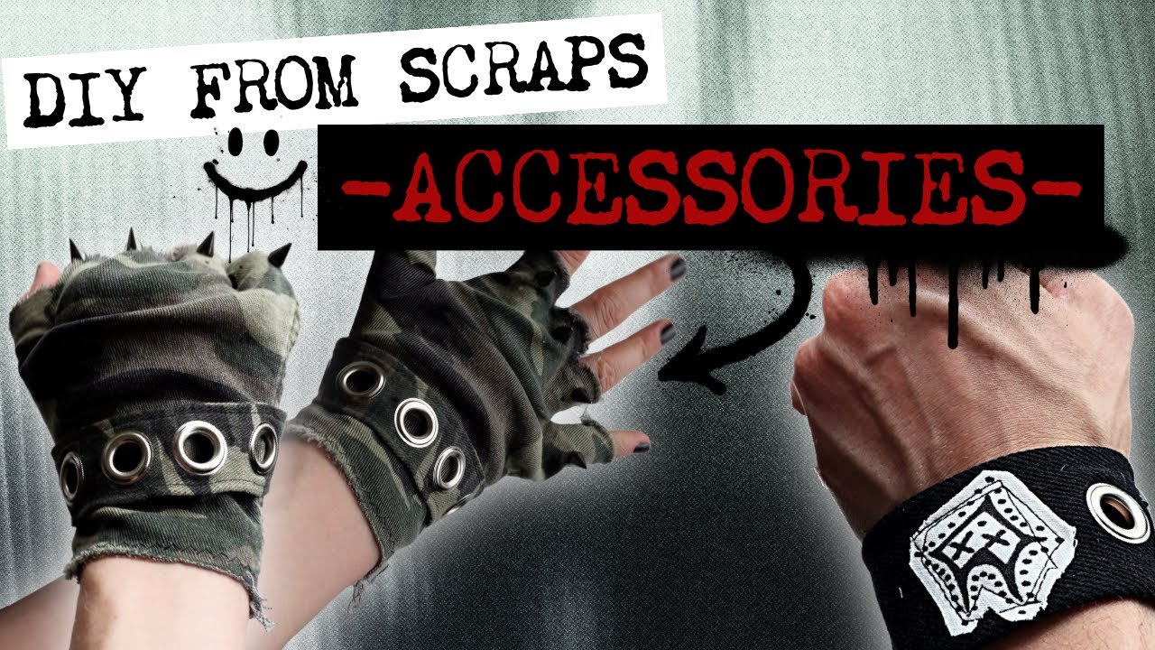 Turn Denim Scraps into Punk Gloves & Cuffs | Easy DIY Accessories