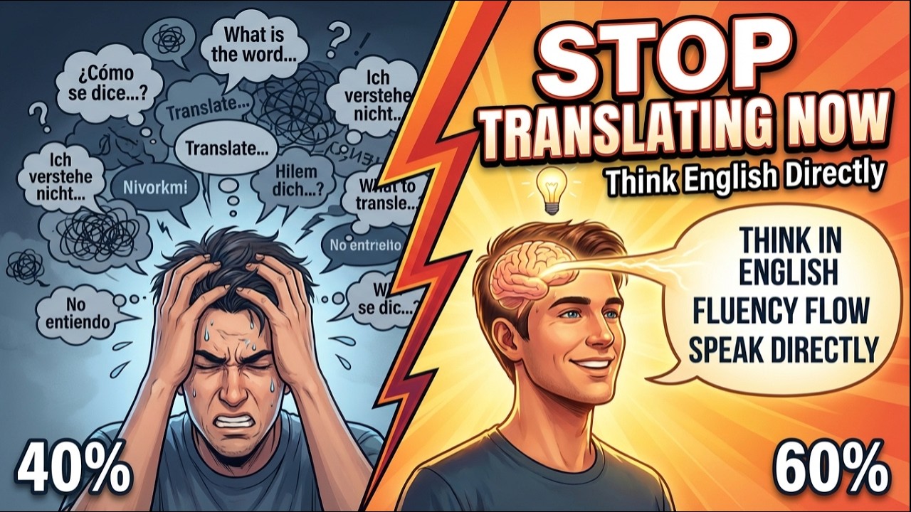 How to STOP Translating in Your Head & Start Thinking in English? | Fluent English Podcast