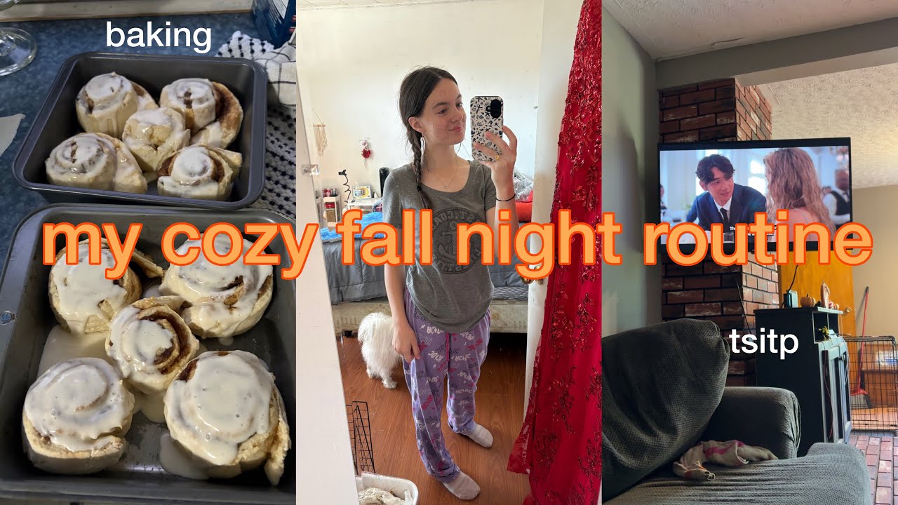 my cozy fall night routine 🍁 baking, tsitp + cozy