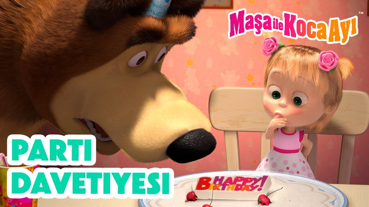 Maşa İle Koca Ayı 💌 Parti Davetiyesi 🎈🎉 Masha and the Bear Turkey