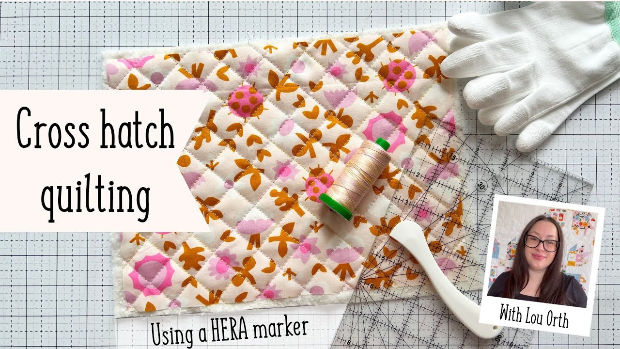 How to create a cross hatch quilting design using a Hera marker.