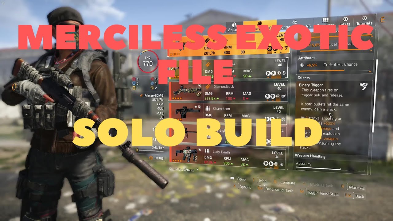 THE DIVISION 2 - MERCILESS EXOTIC RIFLE BUILD