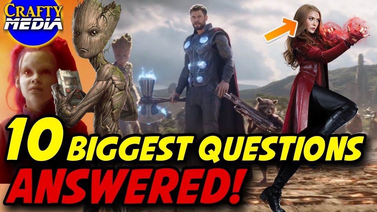 Top 10 Infinity War Questions Answered! Why didn't Thor Aim for Head? Groot's Last words? Avengers