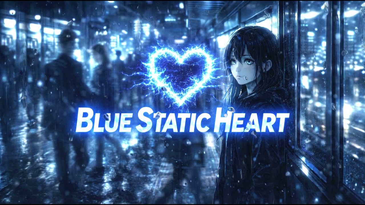 Blue Static Heart | Modern Aesthetic Live Wallpaper 4K