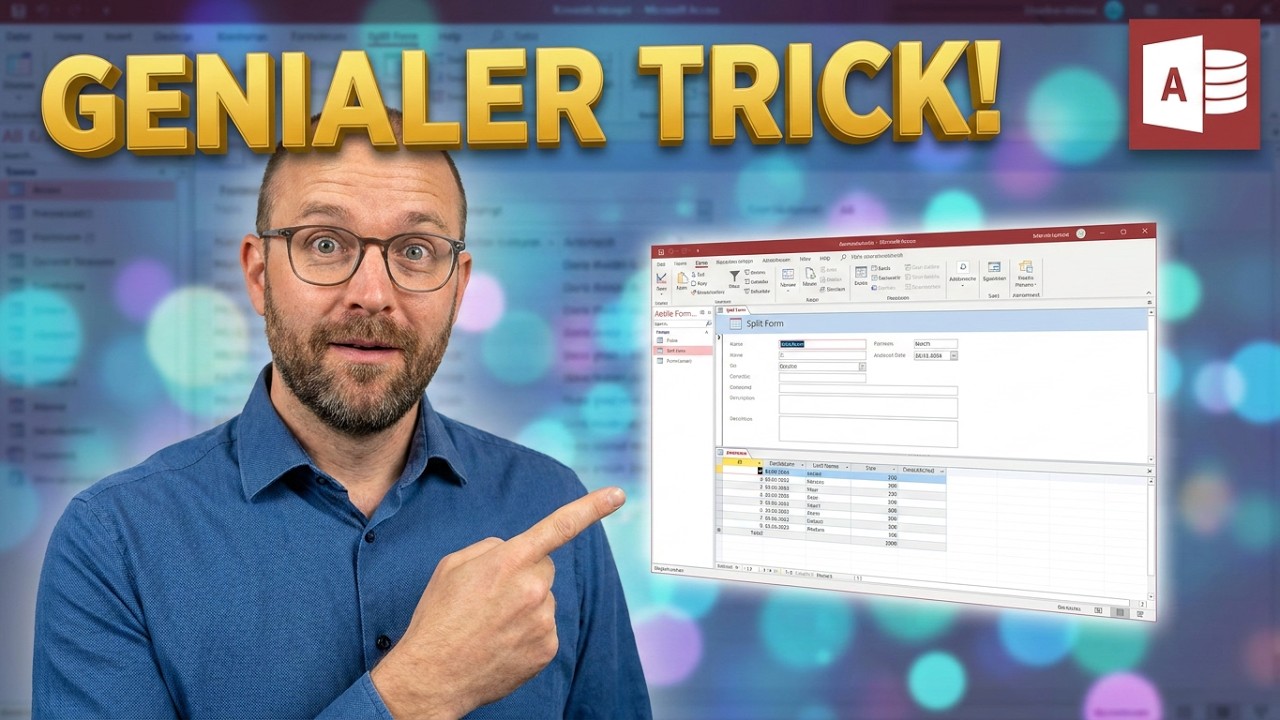 Geteiltes Formular für blitzschnelle Navigation! | #Access #Tipp 16078 | #Tutorial #deutsch #Ganster