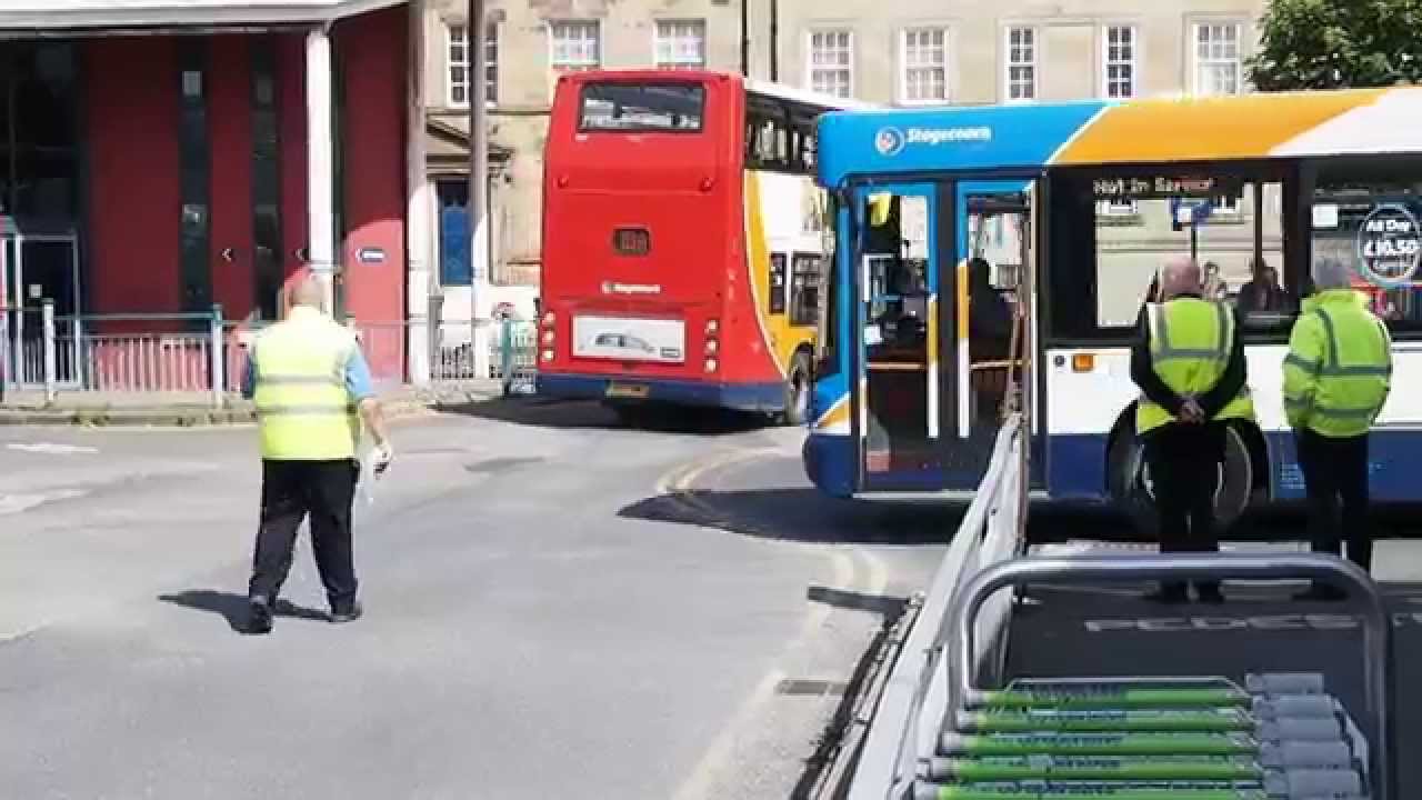 Banksmen Hard at Work at Lancaster Bus Station