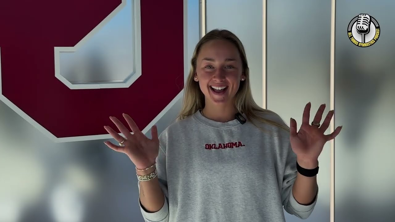 Audrey Davis and Jordan Bowers give a tour of the Oklahoma Gymnastics facility