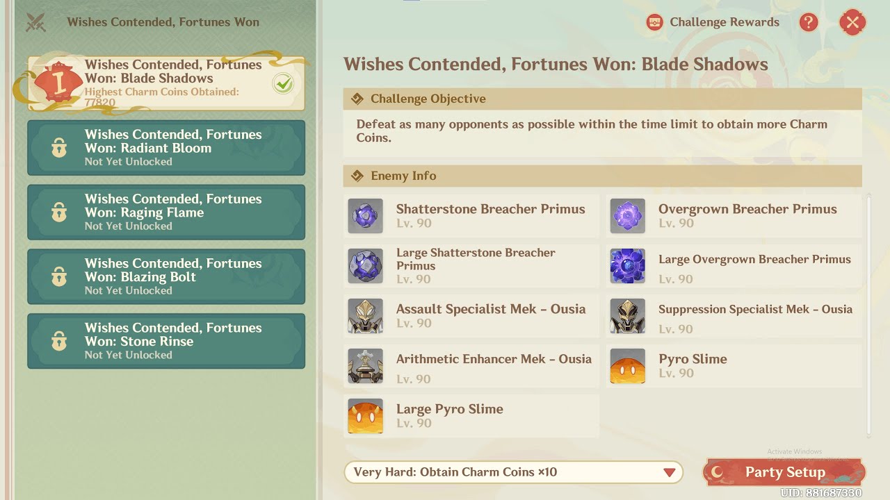 Wishes Contended Fourtunes Won : Blades Shadows | A Lanternlit Event | Genshin Impact 6.3 Event