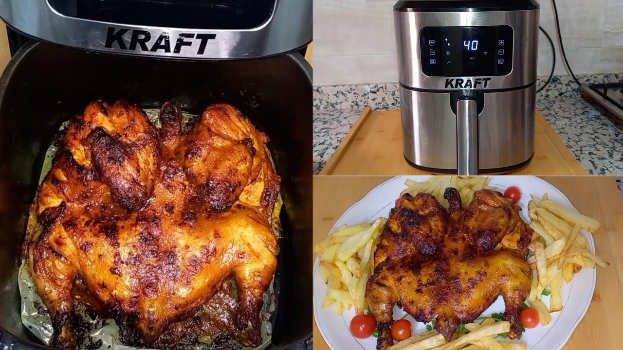 دجاجة كاملة فالقلاية الهوائية😯نتيجة غير متوقعة تجربتي مع Air Fryer