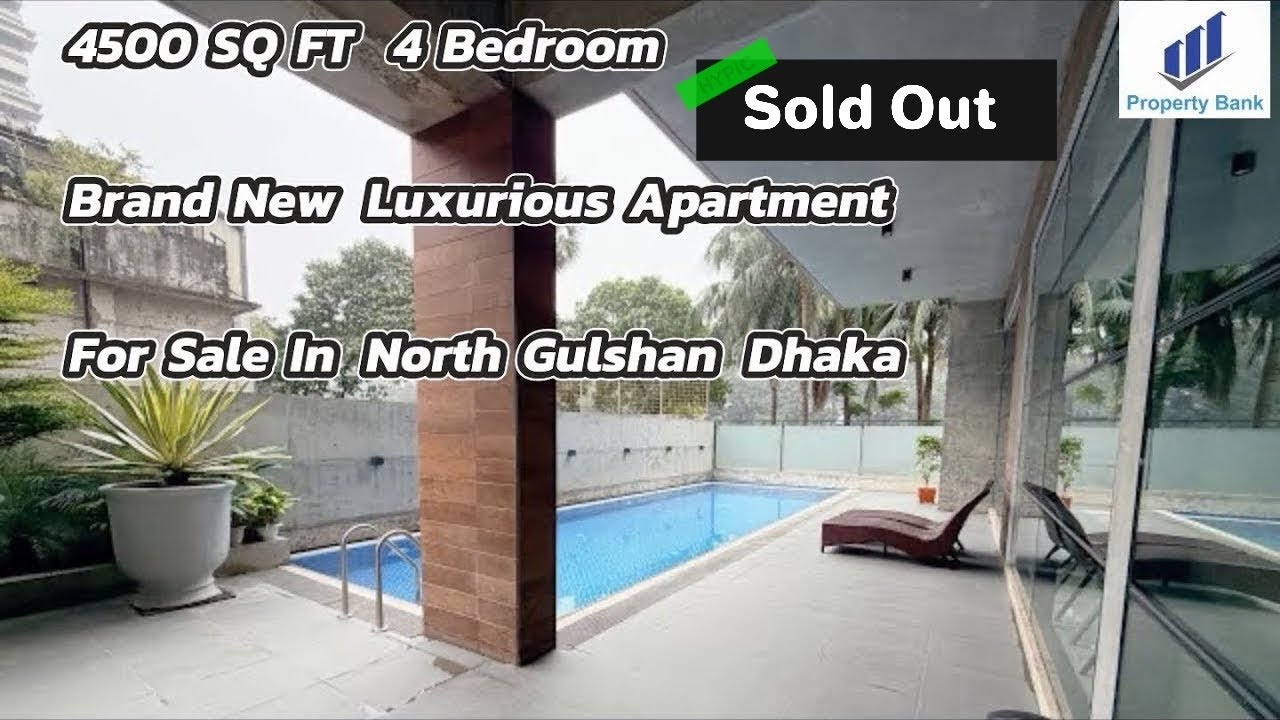 4500 SQ FT | 4 Bedroom | Brand New Luxurious Apartment For Sale In North Gulshan Dhaka 