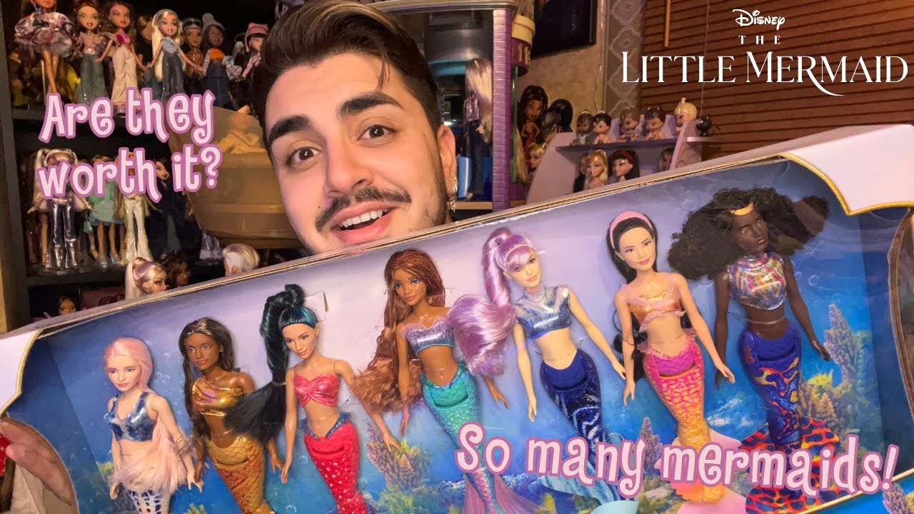 The Little Mermaid Live-Action Ariel & Sisters 7-Pack Dolls Unboxing and Review!