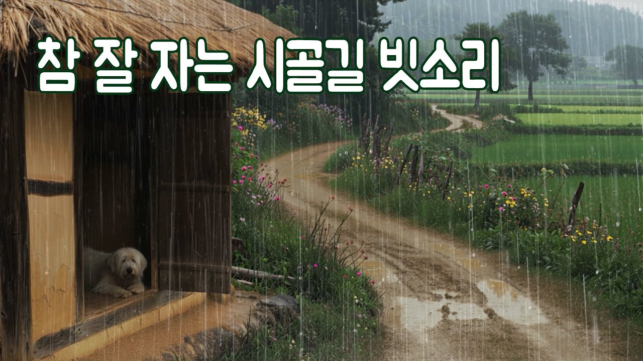 참 잘 자는 시골길 빗소리｜그 시절 여름 시골길을 떠올리시면서 숙면하세요