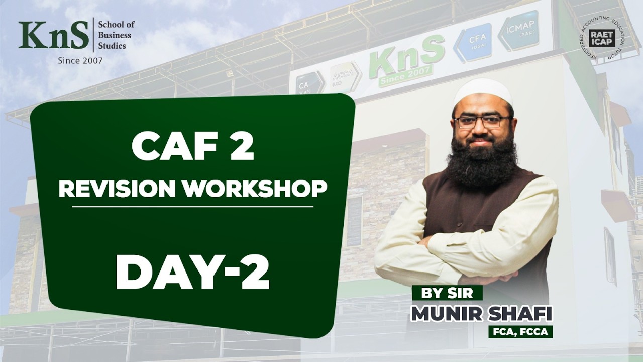 KnS | CAF 02 | Workshop Day 02 | By Sir Munir M. Shafi | March 2026 Attempt