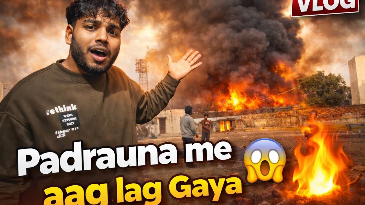 Padrauna, sudhanshu vlog , fire , Padrauna me aag lag gya , Padrauna aag , jal rha padrauna,