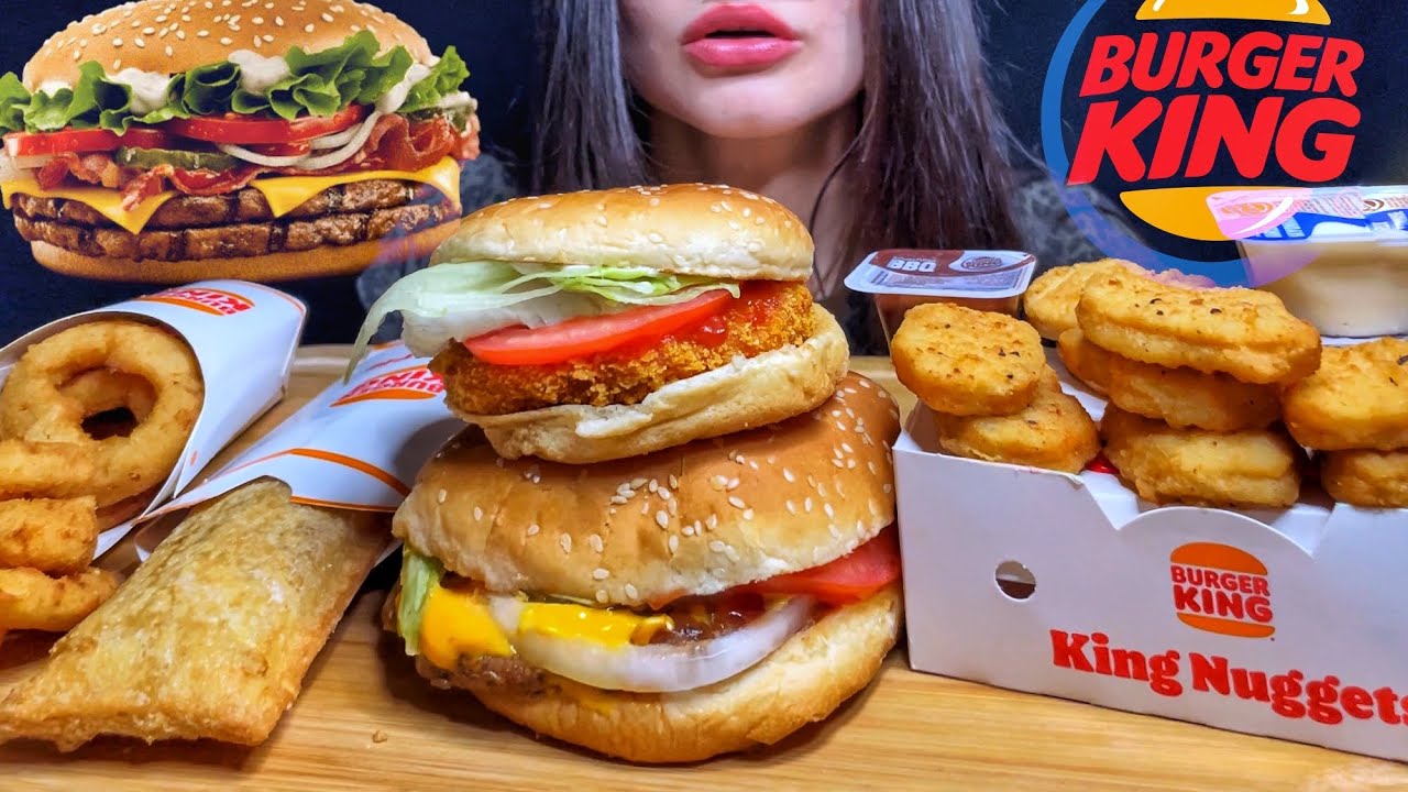 BURGER KING | CHEESE WHOPPER + CHICKEN NUGGETS | MUKBANG ASMR | EATING SOUNDS