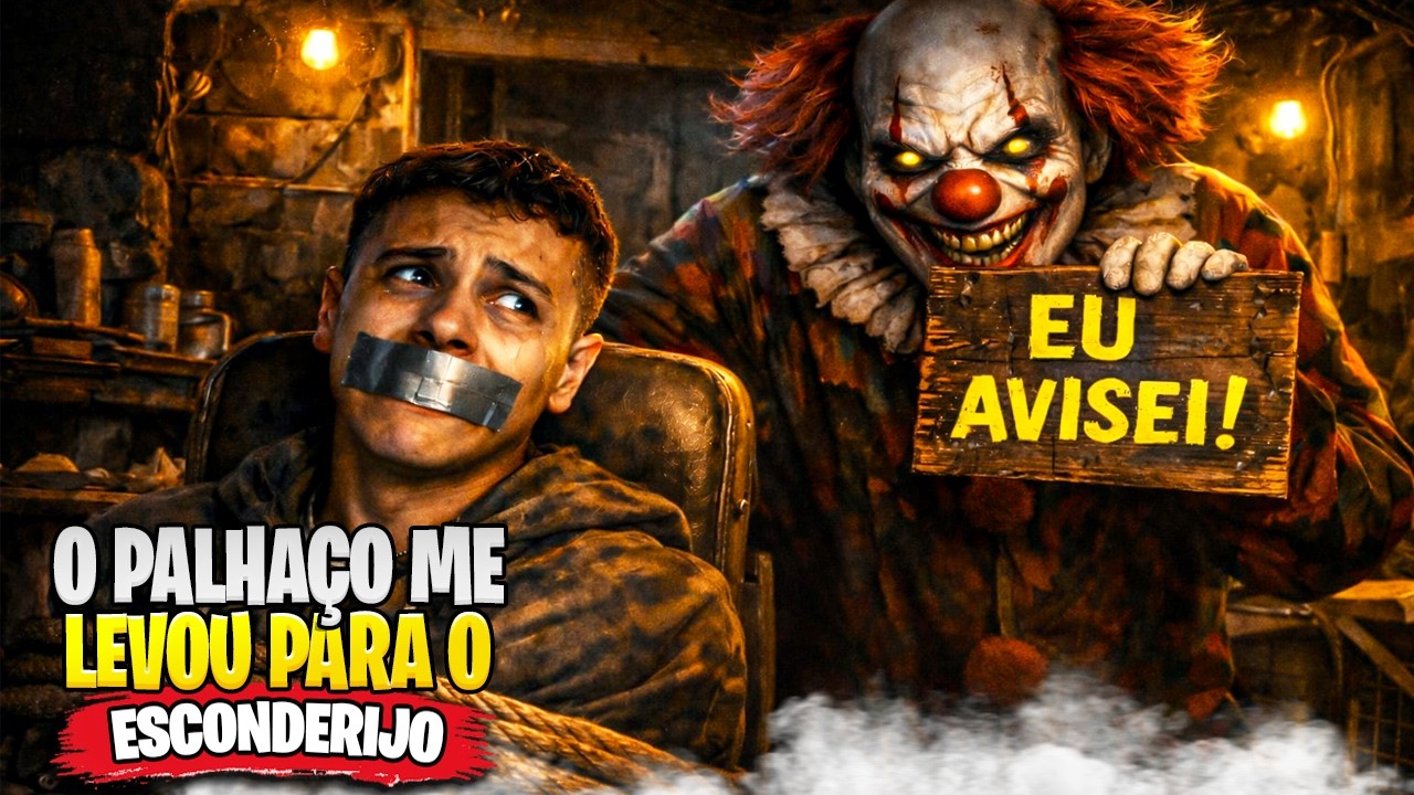 O PALHAÇO ME LEVOU PRO ESCONDERIJO DELE... vou conseguir sair? 