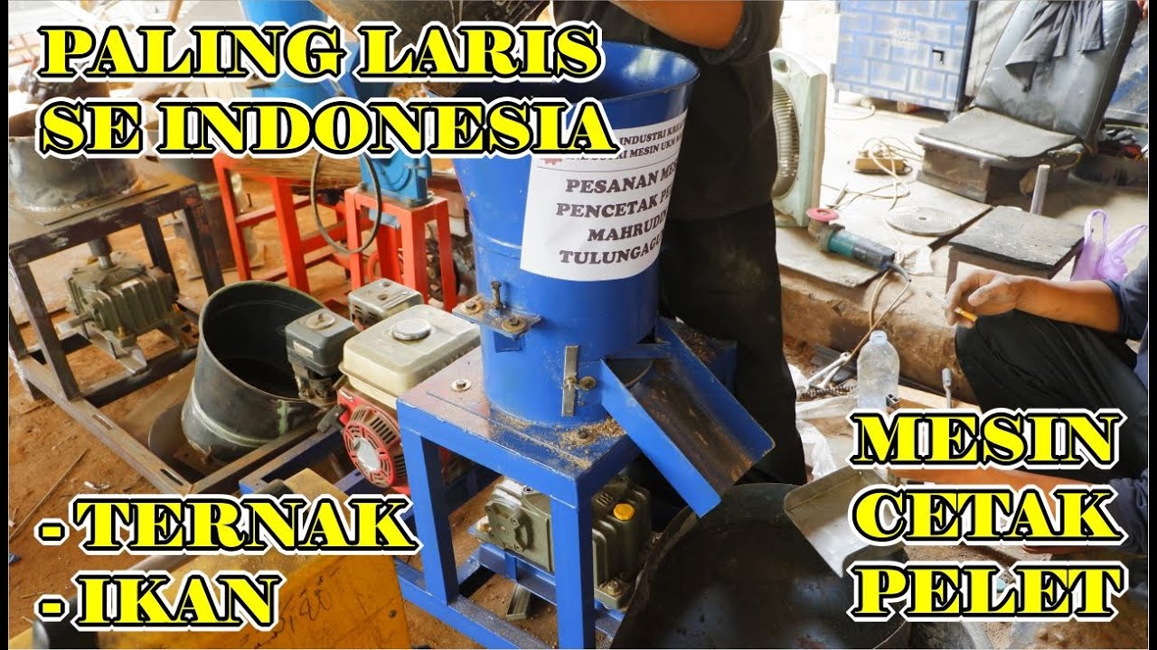 MESIN CETAK PELET - PEMBUATAN PELET PAKAN TERNAK MENGGUNAKAN MESIN KAMI YANG MURAH DAN BERKUALITAS !