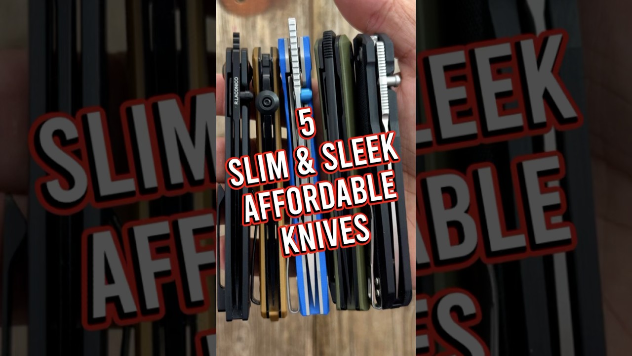 5 Super Slim & Sleek Budget Knives #edcknife #foldingknife #stassa23