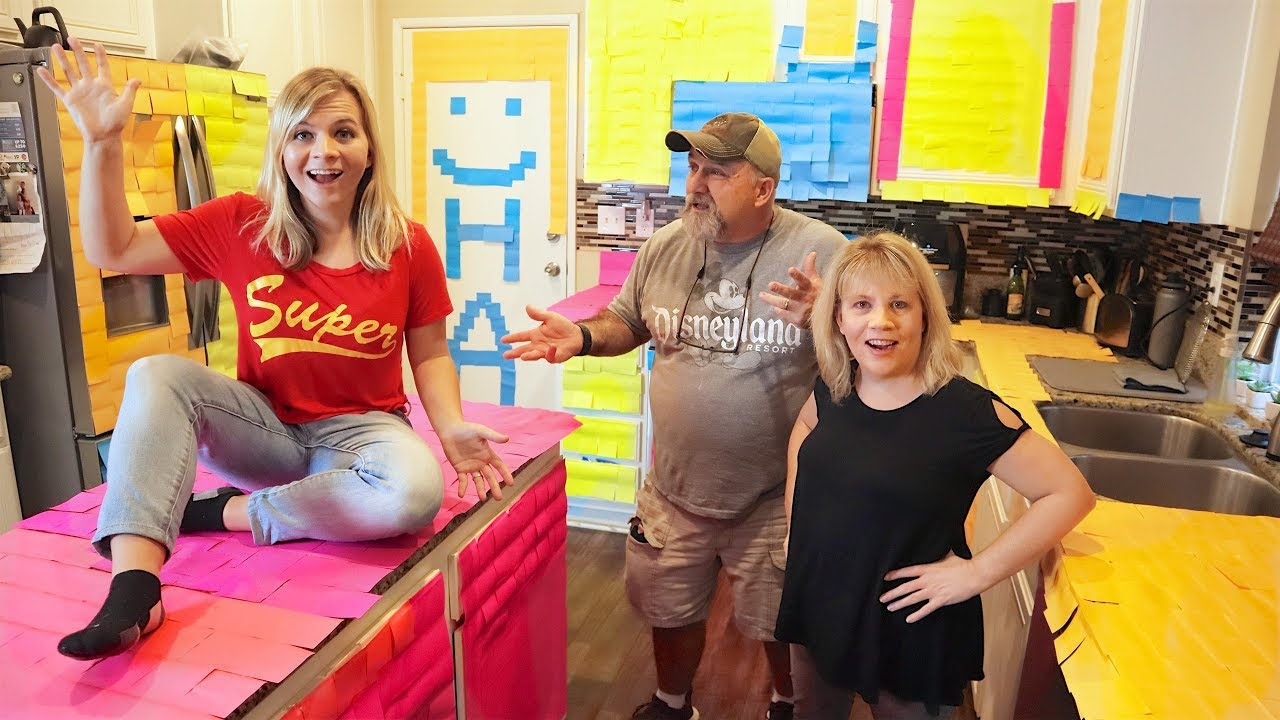 10,000 STICKY NOTE Prank on PARENTS! *Hilarious Reaction*