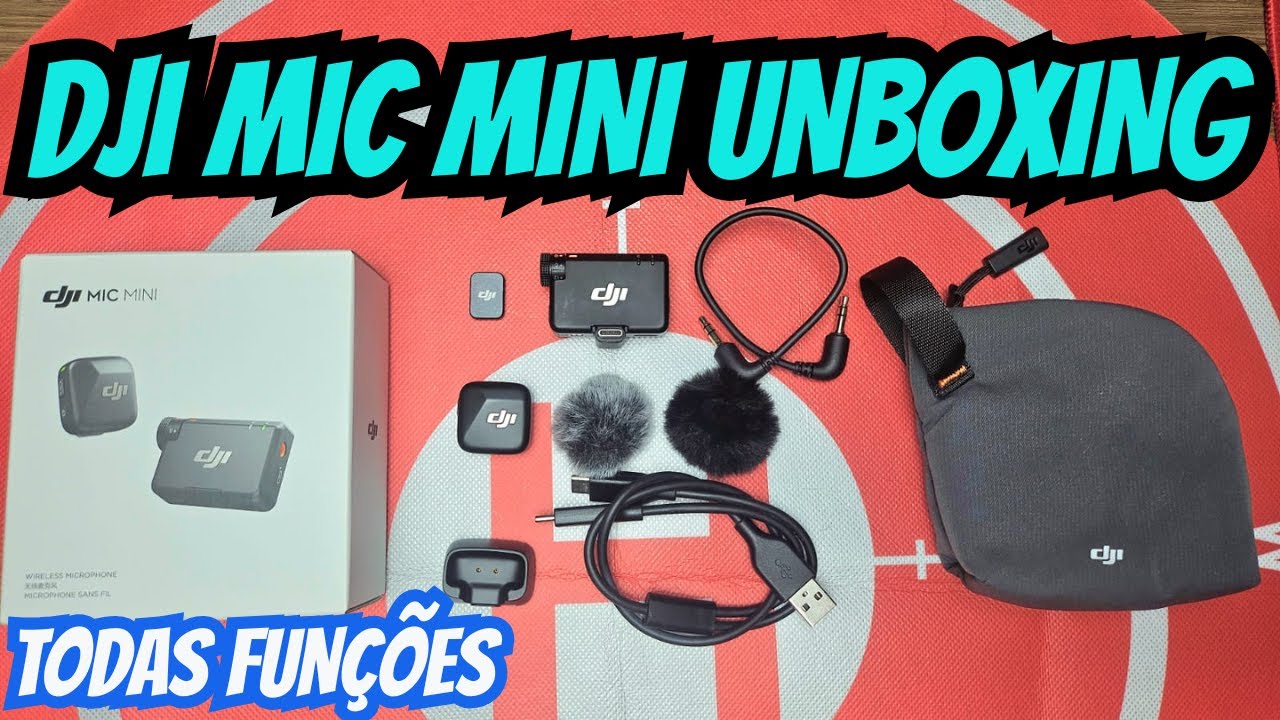 DJI MIC MINI unboxing do meu novo microfone da DJI tutorial de como funciona todas as funções 