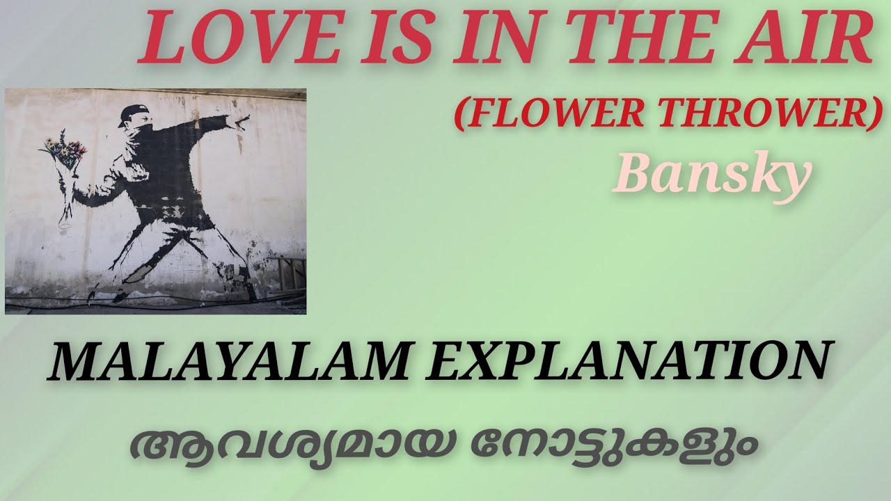 Love is In the Air | Bansky #literature miss |Flower Thrower | Art and Literary Aesthetics