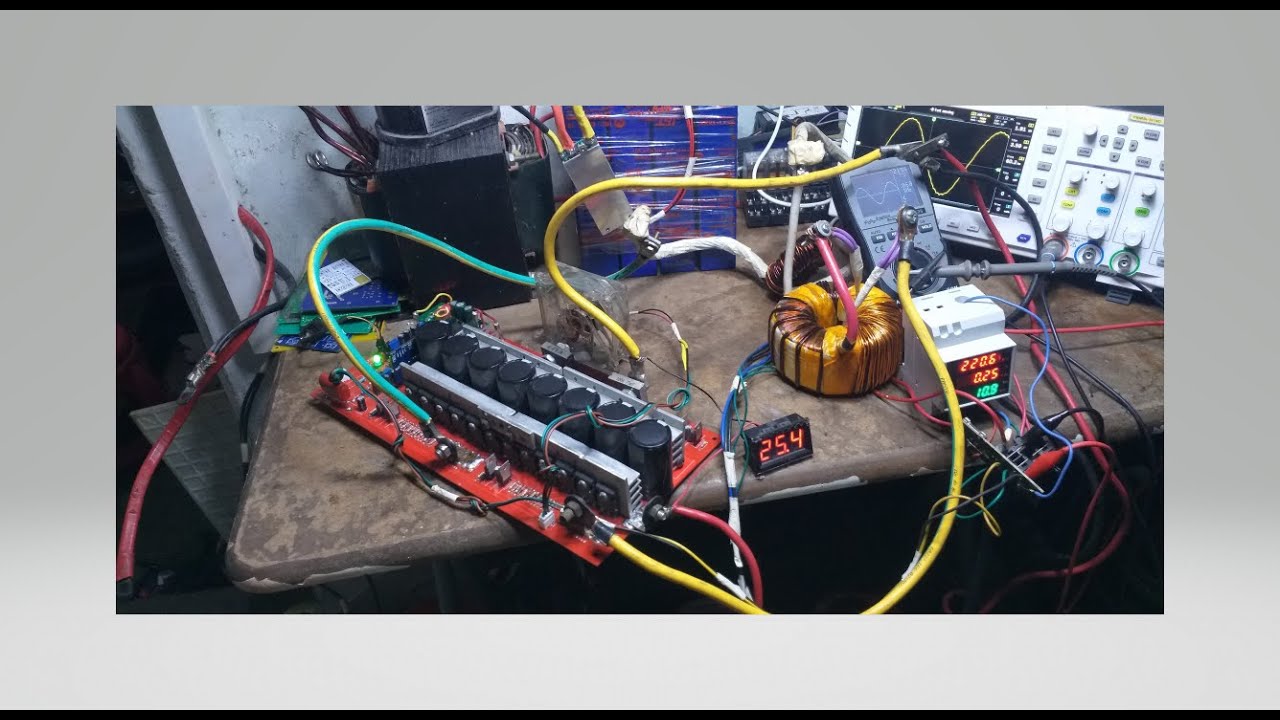 #inverter 12v system pure sine wave using toroidal transformer from old konzert amplifier