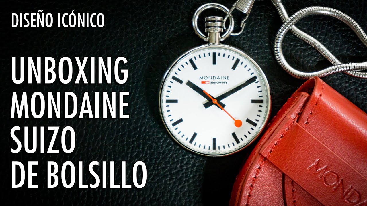 Unboxing Mondaine Reloj de Bolsillo Suizo Clásico Minimalista en Español