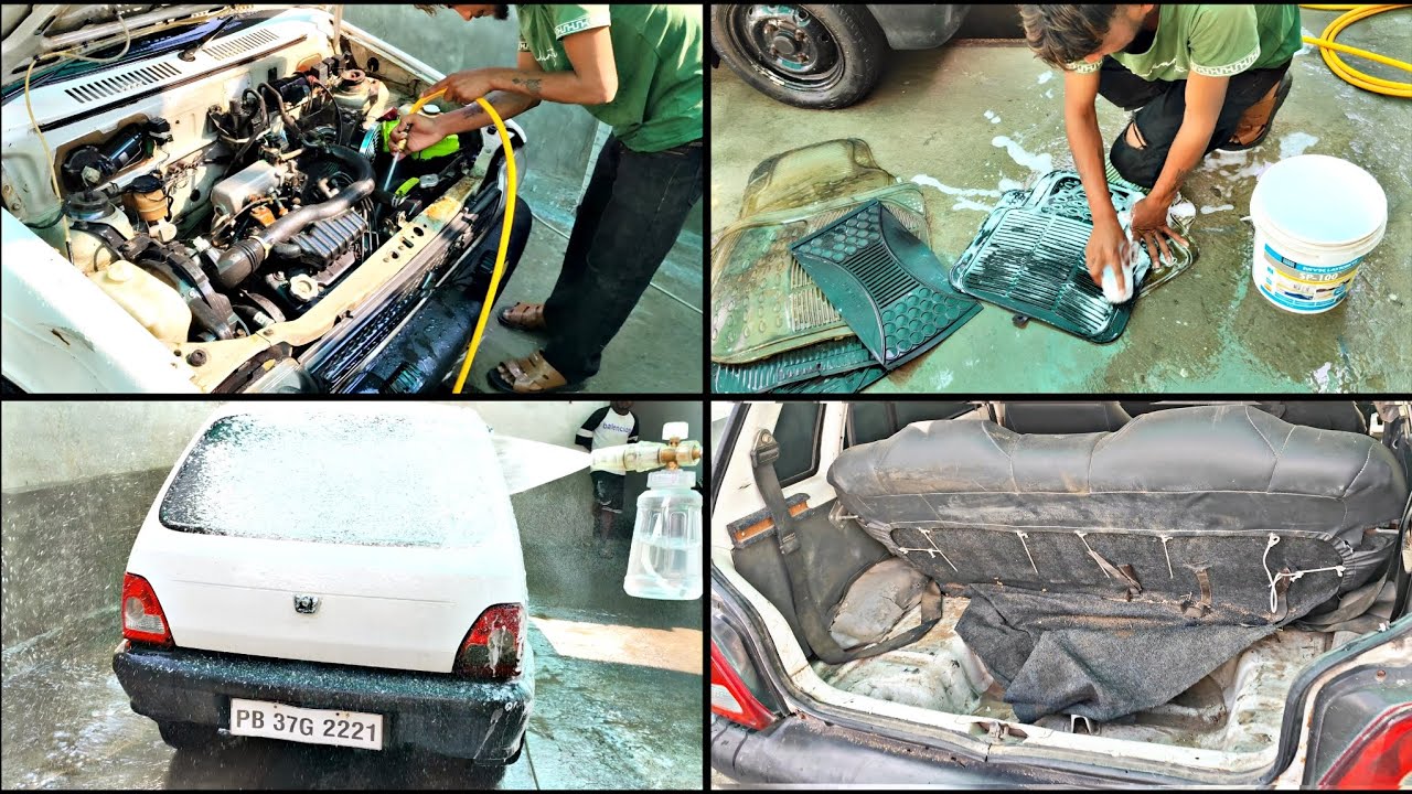 Washing the Most Dirty Car #marutisuzuki #alto ( किसान भाई ने करवाया !!Diesel Wash!!) 🔥 Satisfying