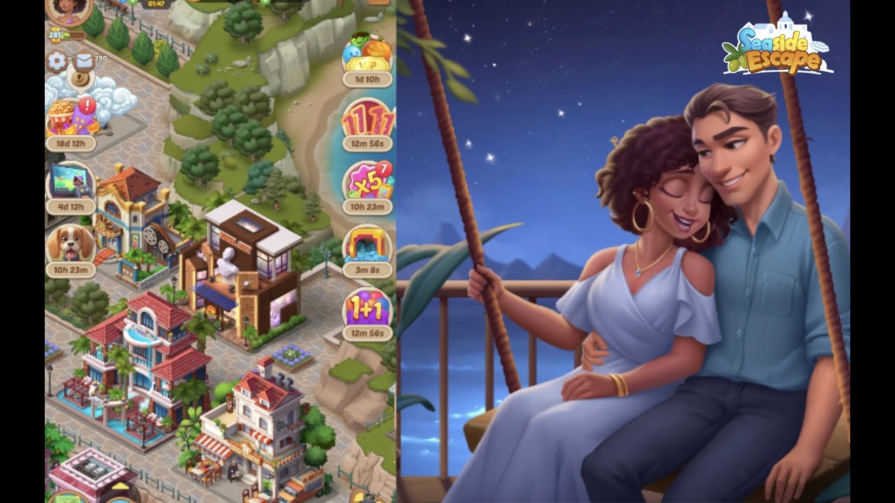 Seaside Escape |  Level  284-285   Part 350  🏝🏖   #merge