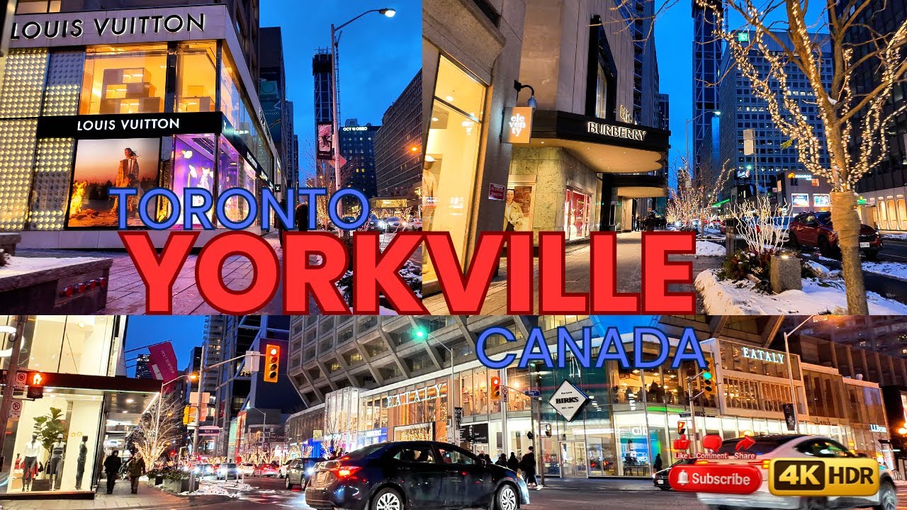 Yorkville Toronto Walk 🇨🇦 | Luxury Neighborhood Walking Tour in 4K UHD