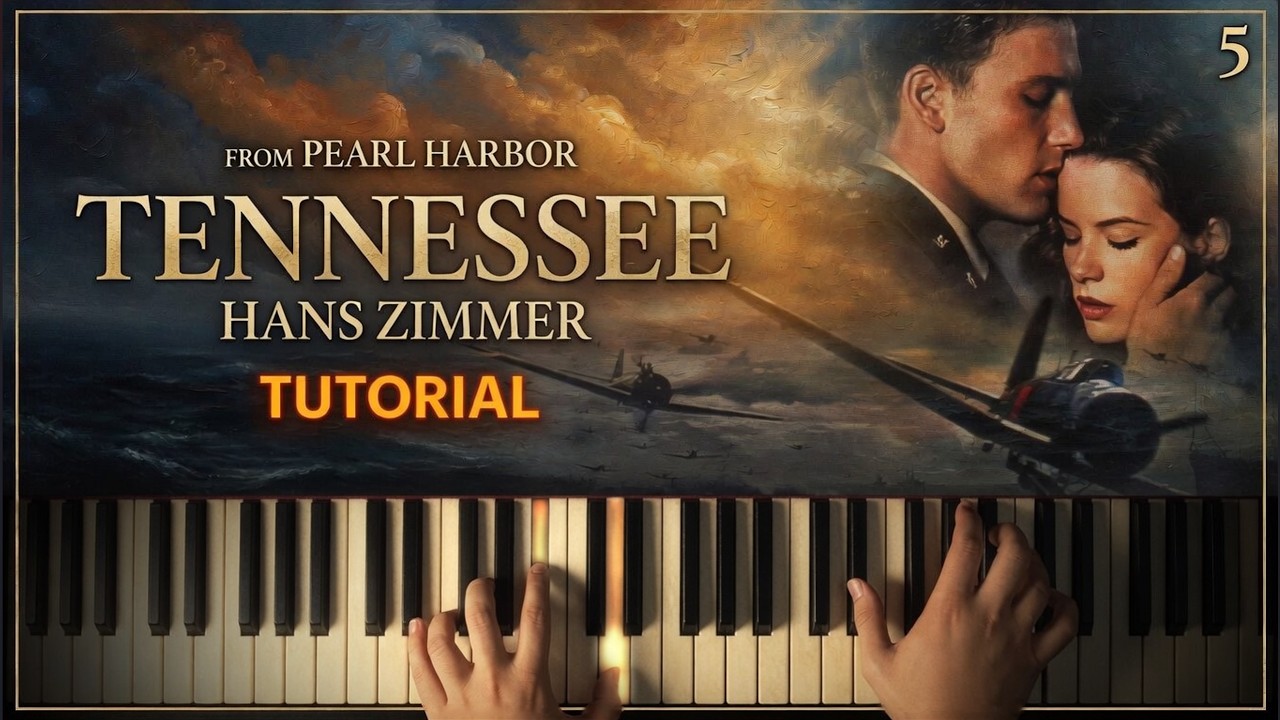 TENNESSEE from 'Pearl Harbor' by Hans Zimmer | Piano Tutorial (Part 1) Slow and Detailed