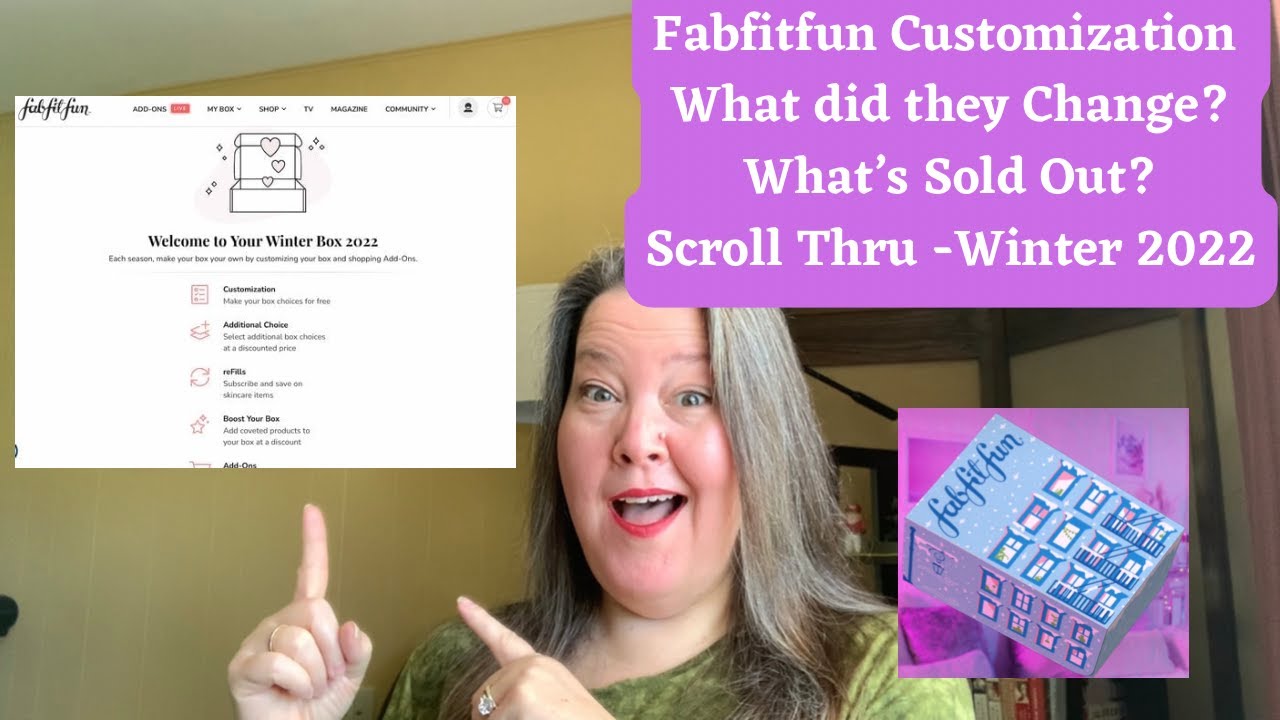 Fabfitfun Winter 2022 - Customization Scroll Thru - What’s Changed/Sold Out
