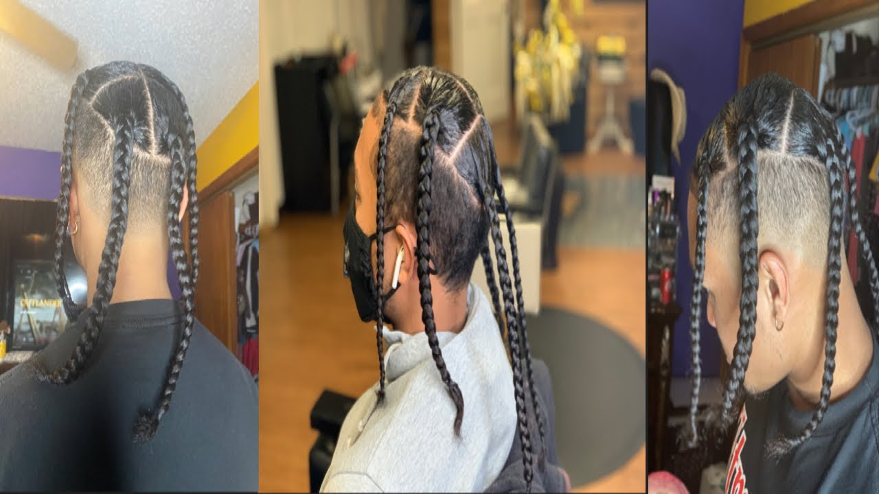 NEAT BRAIDS FOR MEN/6 LARGE BOX BRAIDS