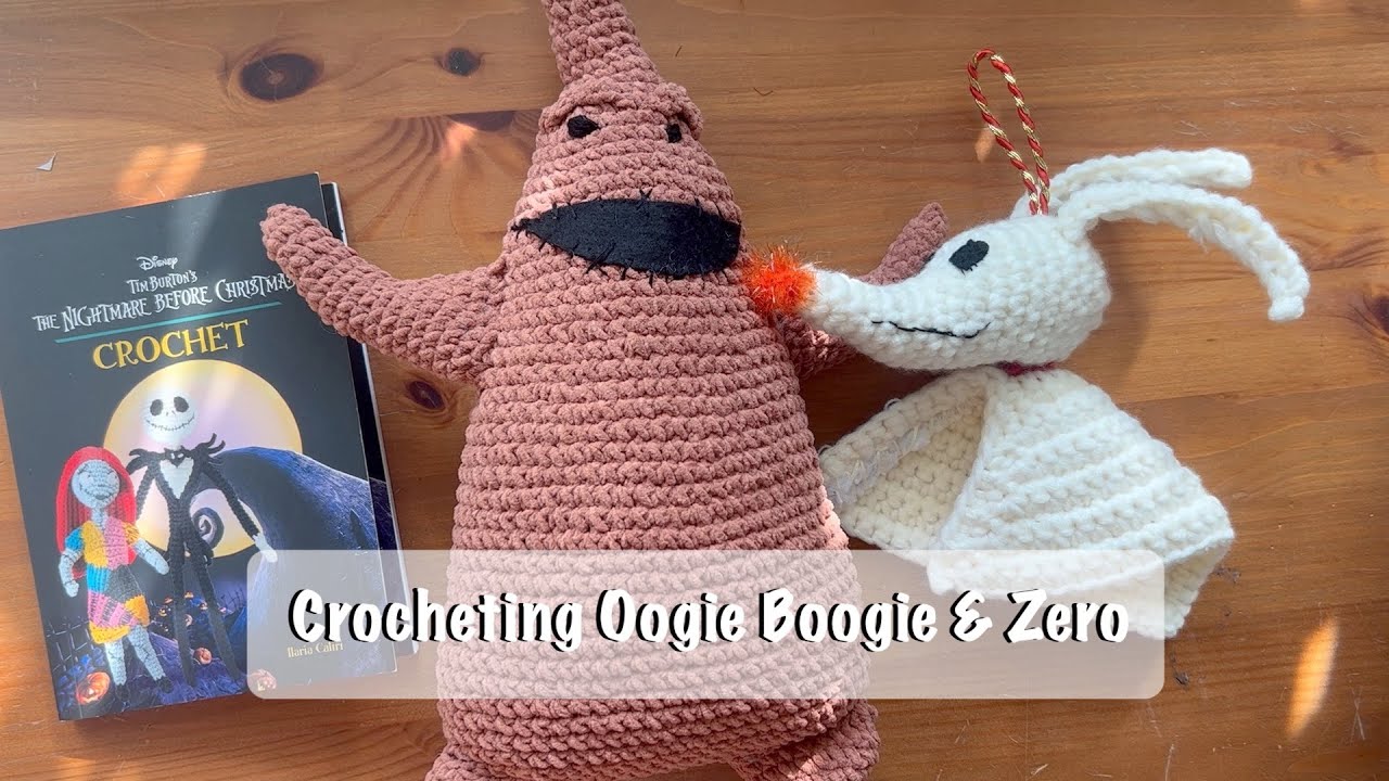 Nightmare Before Christmas Crocheting Oogie Boogie & Zero