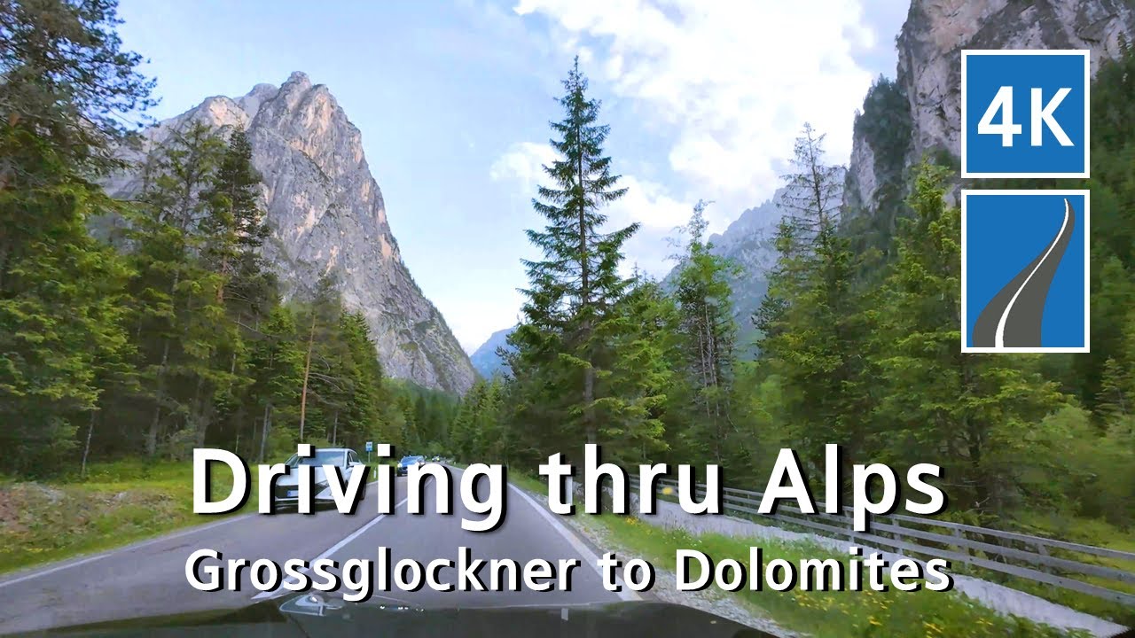 🇦🇹 🇮🇹 Driving from the Grossglockner Austria to the Dolomites Misurina Italy thru Alps | 4K UHD