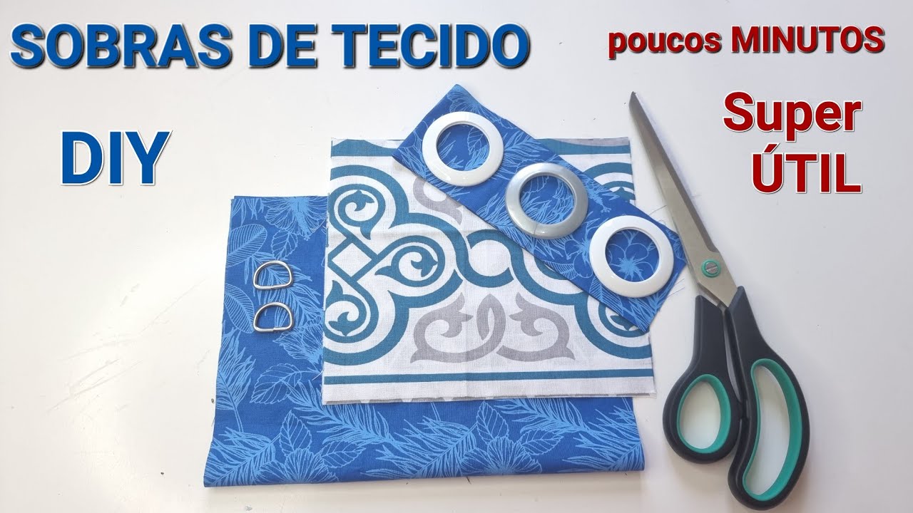 Tutorial organizador porta vassoura com sobras de tecido,retalhos que você ainda não viu🔥costura Diy