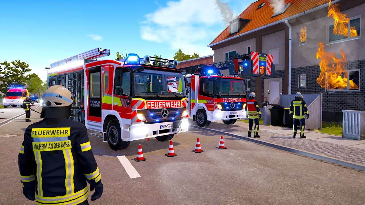 Emergency Call 112 - Paderborn Firefighters Responds to House Fire! (Firefighters Simulator)