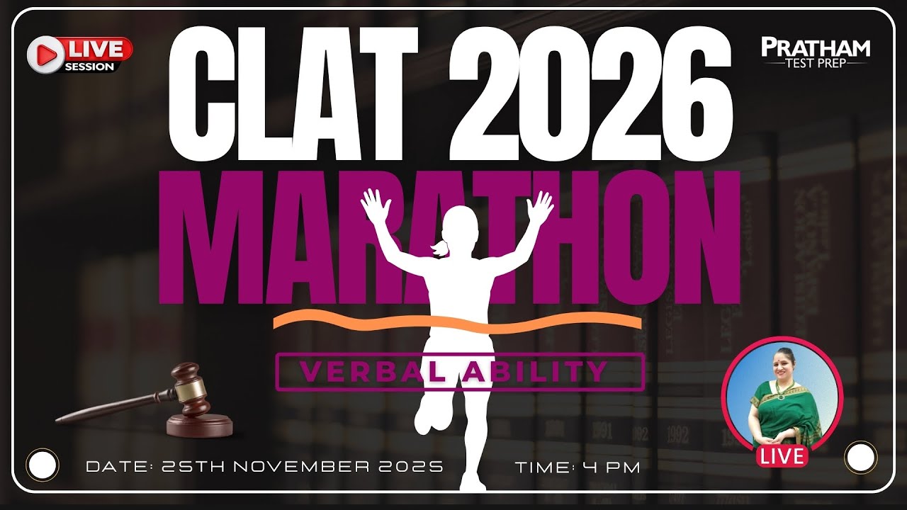 CLAT 2026 MARATHON &ndash; VA | Pratham Test Prep Live