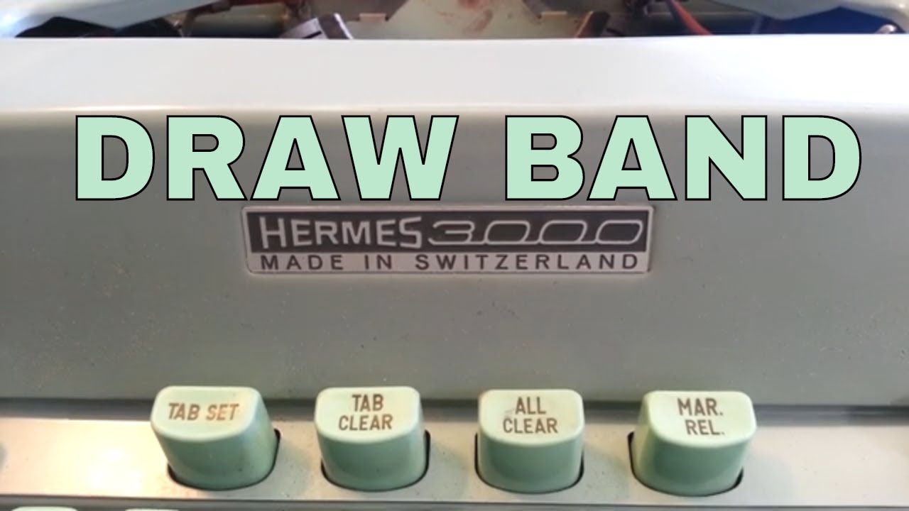 Hermes 3000 Typewriter Draw Band Repaired, Main Spring Rewound, String Untangled, Fixed.