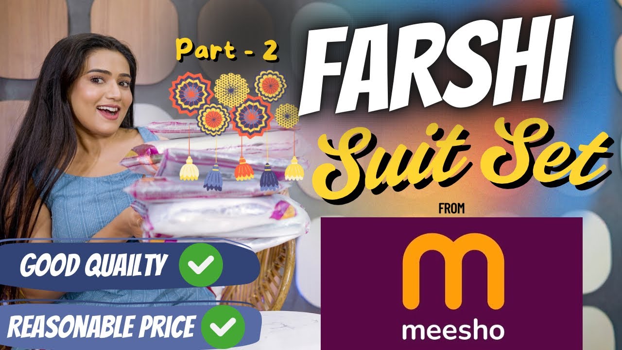 On high demand Farsi Suit set from MEESHO | Festive Special | Budget friendly | Tryon | gimaashi