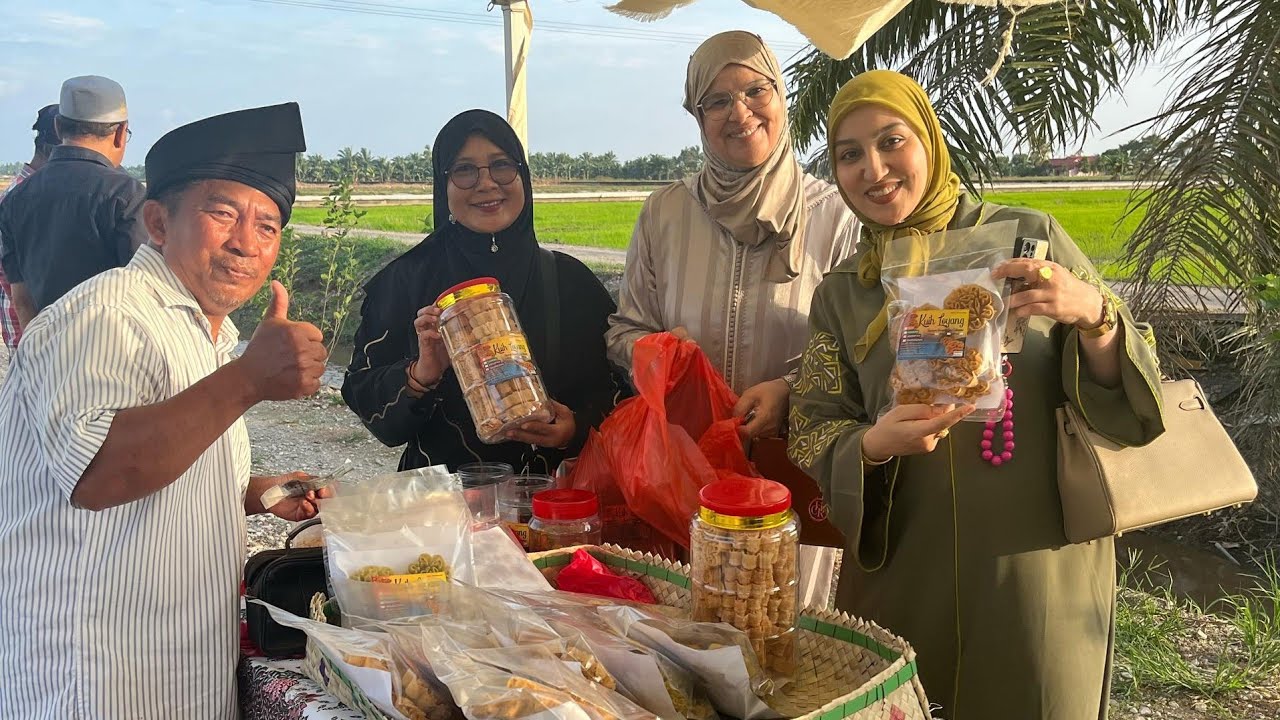 جولة في حقول الأرز مع عائلتي المغربية والماليزية/عشية ممتعة سوق شعبي