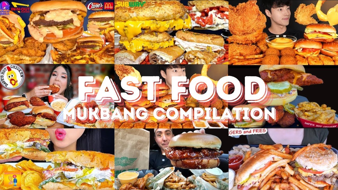 *30+ MINS* FAST FOOD MUKBANG *ASMR* COMPILATION |  BIG BITES | EATING SOUNDS