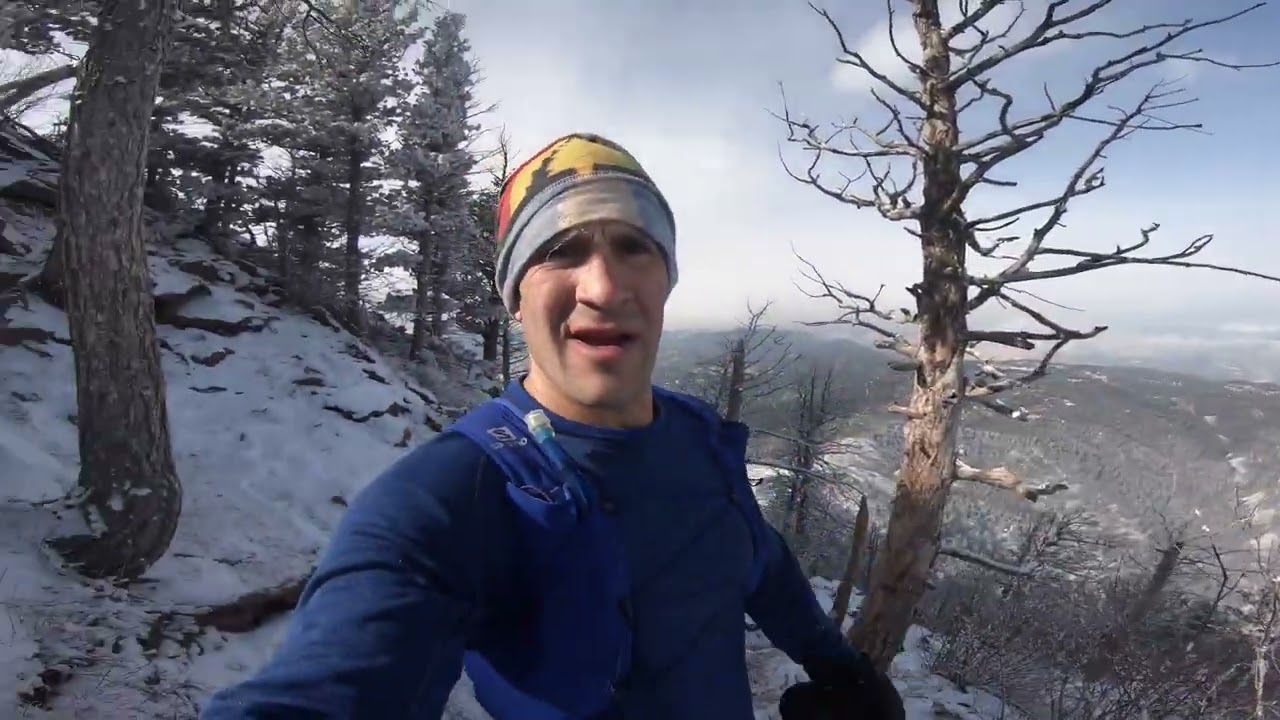Summiting Bear Peak, January Chilly Morning, 8 Degrees!